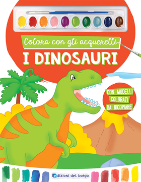 Colora con gli acquerelli. I dinosauri. Ediz. a spirale. Con pennello e 10 pastiglie d’acquerello