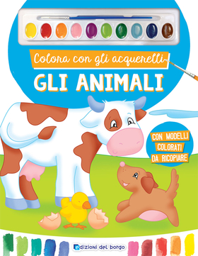 Colora con gli acquerelli. Gli animali. Ediz. a spirale. Con pennello e 10 pastiglie d’acquerello
