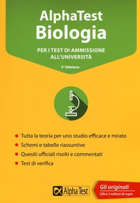Alpha Test biologia. Per i test di ammissione all’università