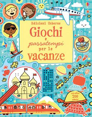 copertina Giochi e passatempi per le vacanze. Con adesivi
