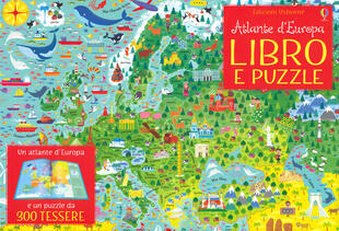 copertina Atlante illustrato d'Europa. Ediz. a colori. Con puzzle