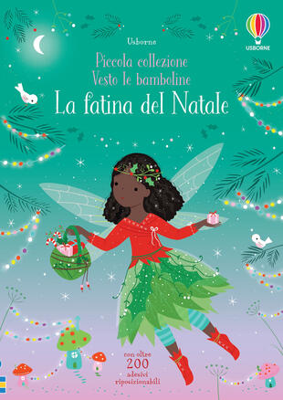 copertina La fatina del Natale. Piccola collezione. Vesto le bamboline. Con adesivi. Ediz. a colori