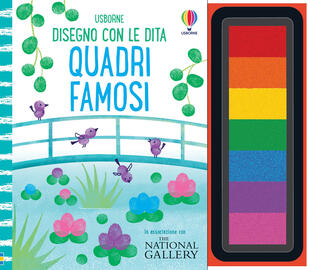 copertina Quadri famosi. Ediz. a colori. Ediz. a spirale. Con pannello di inchiostro