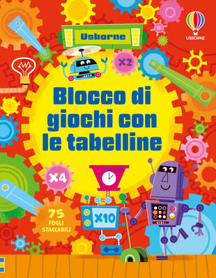 copertina Blocco di giochi con le tabelline. Ediz. a colori