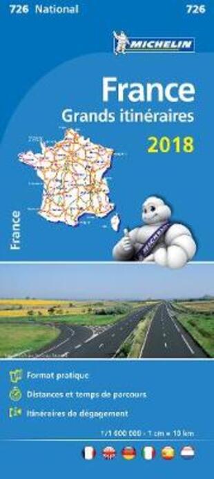 copertina France. Route planning. Grands itinéraires 2018 1:1.000.000