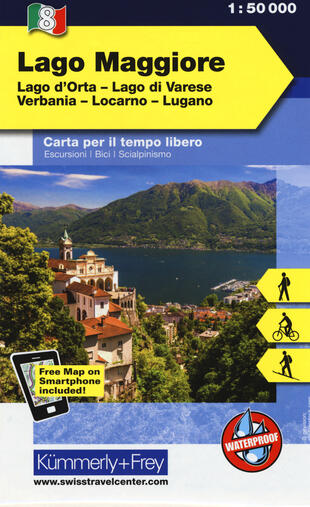 copertina Lago Maggiore, lago d'Orta, lago di Varese, Verbania, Locarno, Lugano 1:50.000. Carta escursionistica