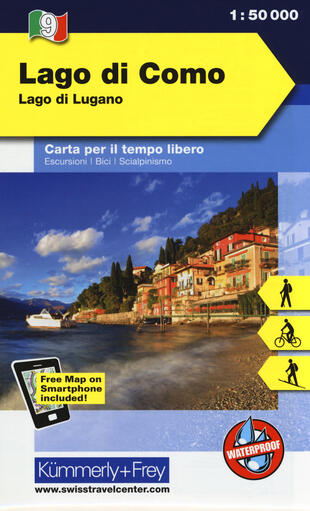 copertina Lago di Como, lago di Lugano 1:50.000. Carta escursionistica
