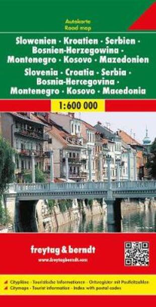 copertina Slovenia Croazia Serbia 1:600.000