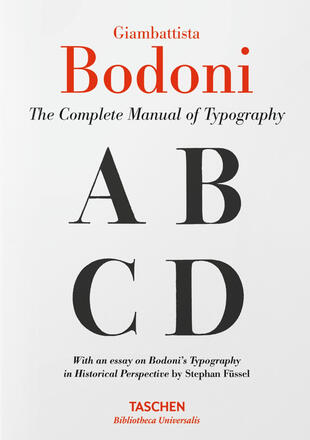 copertina Giambattista Bodoni. Il manuale tipografico completo