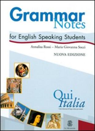 copertina Qui Italia. Grammar notes for English Speaking Students
