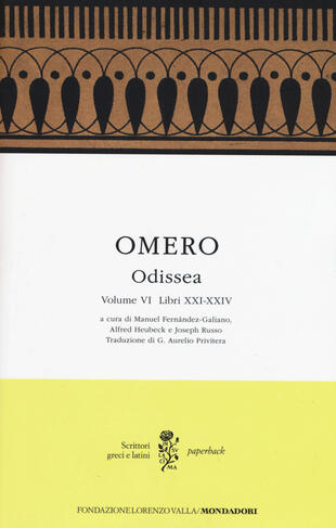 copertina Odissea. Testo greco a fronte