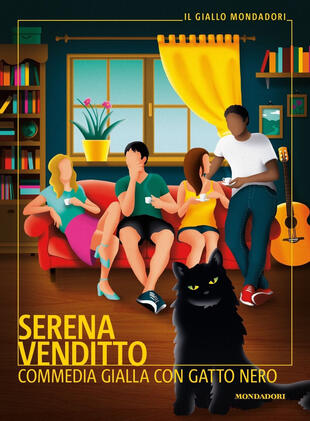 copertina Commedia gialla con gatto nero