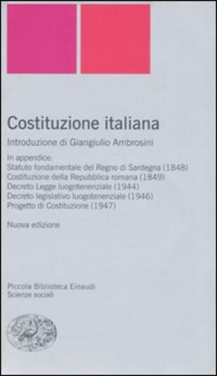 copertina Costituzione italiana