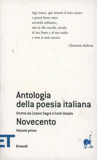 copertina Antologia della poesia italiana. Novecento