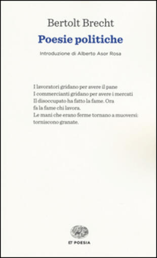 copertina Poesie politiche