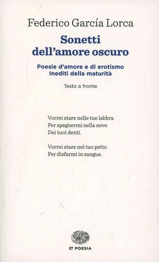 copertina Sonetti dell'amore oscuro. Testo spagnolo a fronte