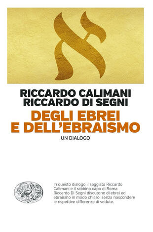 copertina Degli ebrei e dell'ebraismo. Un dialogo