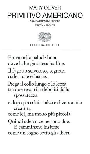 copertina Primitivo americano. Testo inglese a fronte