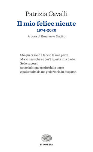 copertina Il mio felice niente. 1974-2020