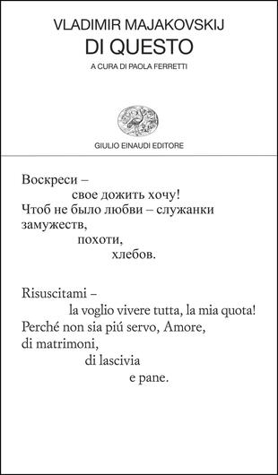copertina Di questo. Testo originale a fronte
