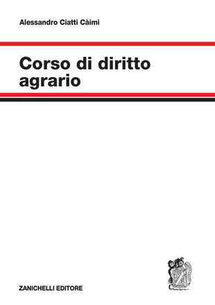 copertina Corso di diritto agrario