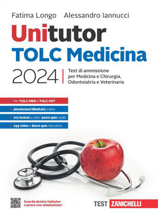 copertina Unitutor TOLC Medicina 2024. Test di ammissione per Medicina e Chirurgia, Odontoiatria e Veterinaria. Con e-book