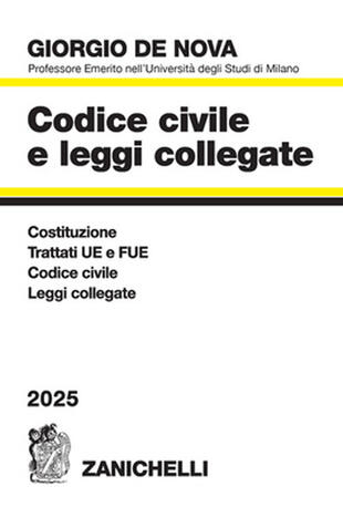 copertina Codice civile e leggi collegate 2025. Con CD-ROM
