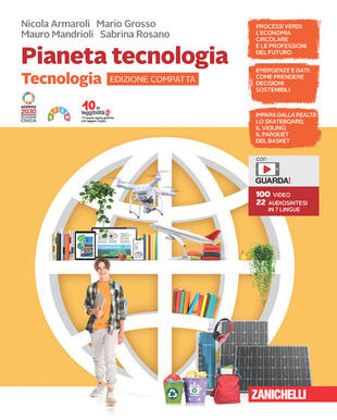 copertina Pianeta tecnologia. Confezione Tecnologia edizione compatta + Disegno. Per la Scuola media. Con Contenuto digitale (fornito elettronicamente)