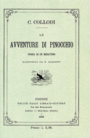 copertina Le avventure di Pinocchio. Storia di un burattino (rist. anast. 1883)