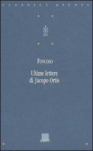 copertina Le ultime lettere di Jacopo Ortis