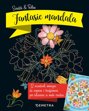 copertina Fantasie mandala. Scratch & relax. Con gadget