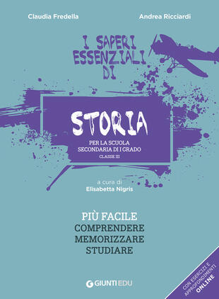 copertina I saperi essenziali di storia per la scuola secondaria di I grado. Classe III