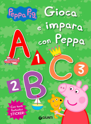 copertina Gioca e impara con Peppa. Peppa Pig. Con adesivi. Ediz. a colori