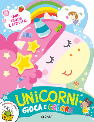 copertina Unicorni. Colora e gioca. Ediz. a colori