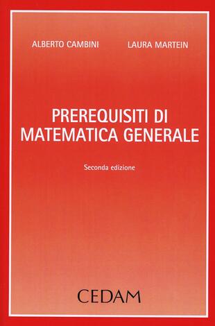 copertina Prerequisiti di matematica generale