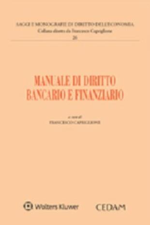 copertina Manuale di diritto bancario e finanziario