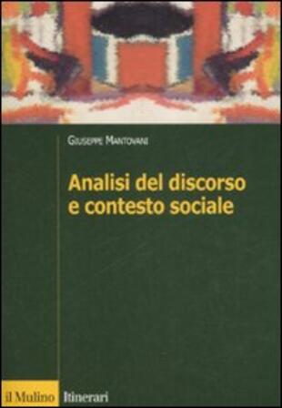 copertina Analisi del discorso e contesto sociale