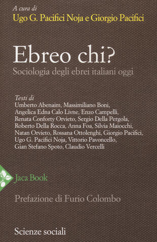 copertina Ebreo chi? Sociologia degli ebrei italiani oggi