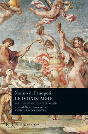 copertina Le dionisiache. Testo greco a fronte