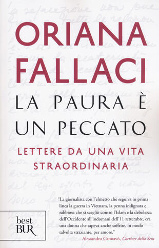 copertina La paura &egrave; un peccato. Lettere da una vita straordinaria