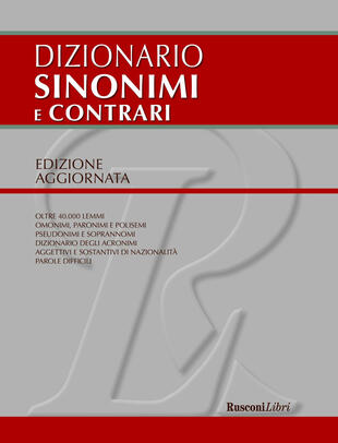 copertina Dizionario sinonimi e contrari