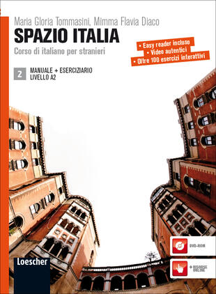 copertina Spazio Italia. Corso di italiano per stranieri. Con Manulae, Eserciziario. Con CD-ROM. Vol. 2
