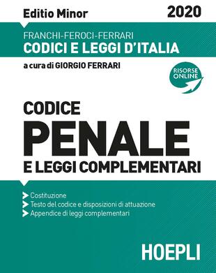 copertina Codice penale e leggi complementari. Ediz. minor