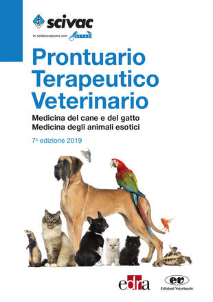 copertina Prontuario terapeutico veterinario SCIVAC-SIVAE. Medicina del cane e del gatto. Medicina degli animali esotici