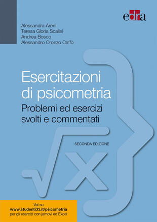 copertina Esercitazioni di psicometria. Problemi ed esercizi svolti e commentati