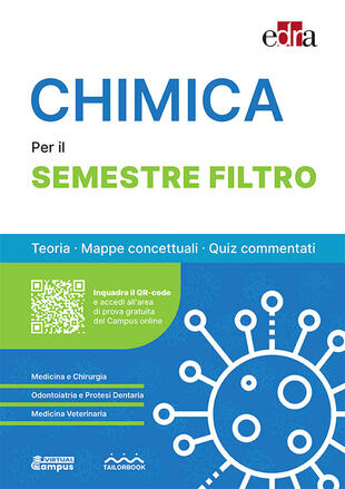 copertina Chimica per il semestre filtro. Teoria, mappe concettuali, quiz commentati