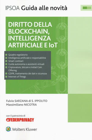 copertina Diritto della blockchain, intelligenza artificiale e IoT. Con e-book
