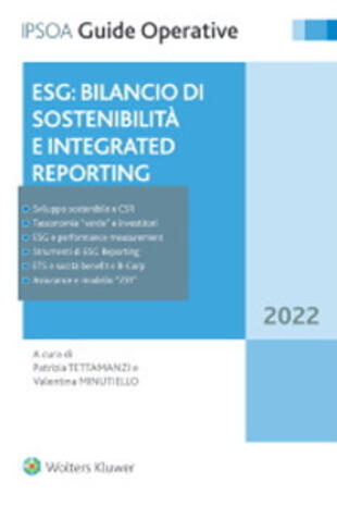 copertina ESG: bilancio di sostenibilità e integrated reporting