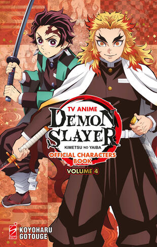 copertina TV anime Demon slayer. Kimetsu no yaiba official characters book. Con Adesivi. Con Poster. Vol. 4