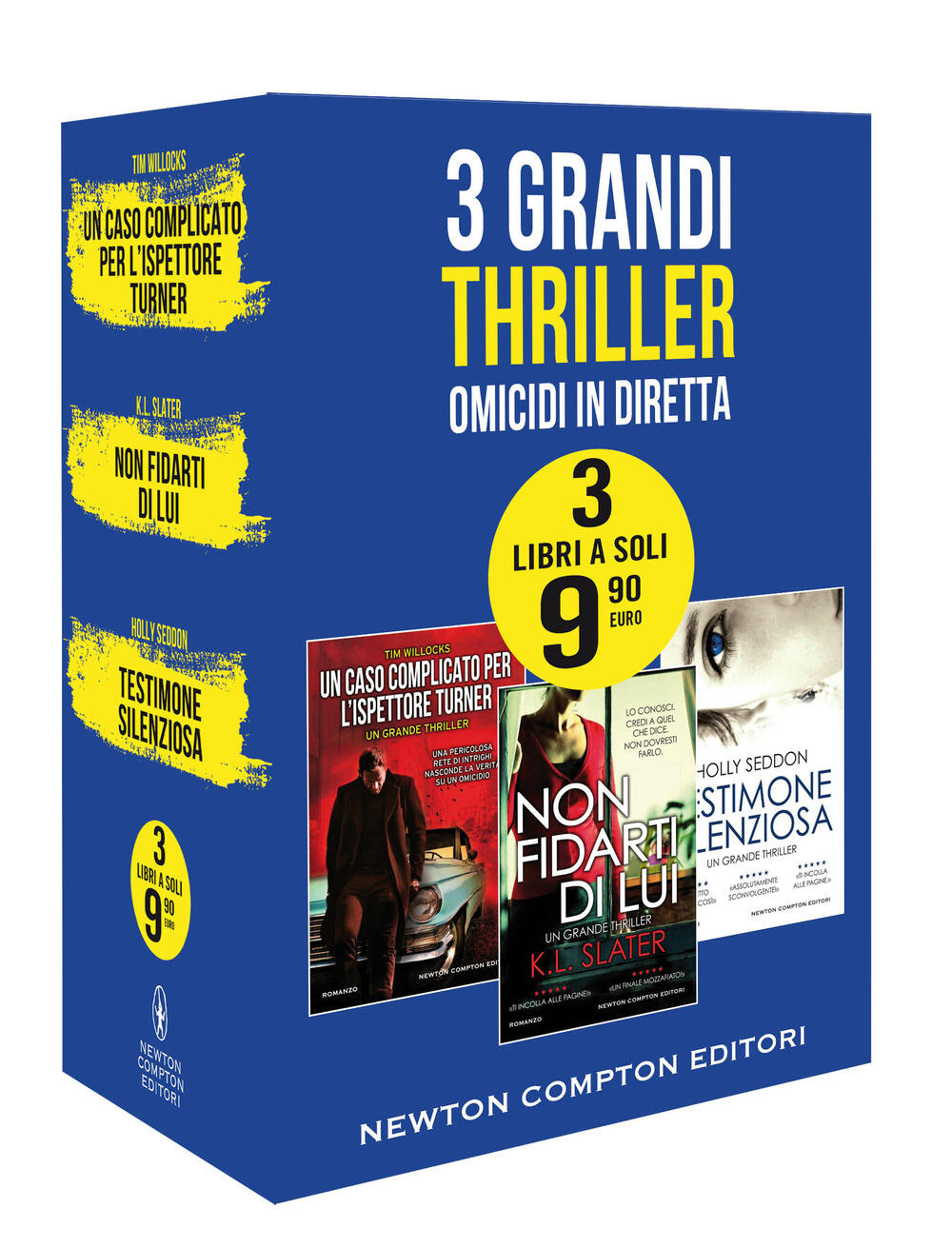 3 grandi thriller. Omicidi in diretta di AA. VV. Newton Compton -  Cartonato - COF - Il Libraio